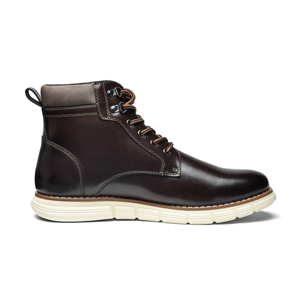 Men's Vegan Leather Chukka Boots - DARK BROWN - 2